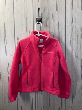 Columbia Girls Size 6/6X Fleece Jacket Pink